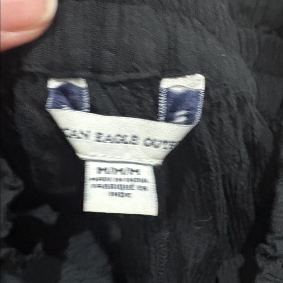 Gauzy Pants - Medium. Black. Lace trim at bottom. American Eagle - Picture 3 of 8